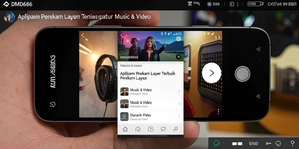 Antarmuka aplikasi DMD686 saat merekam layar dengan kualitas tinggi.
