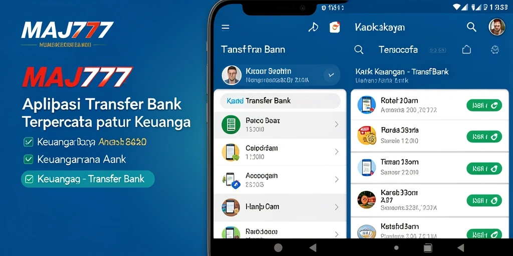 Antarmuka MAJ777 yang intuitif untuk Transfer Bank.