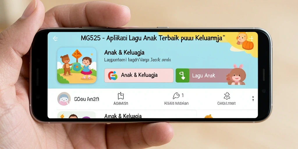 Tampilan antarmuka aplikasi MG525 yang ramah anak.