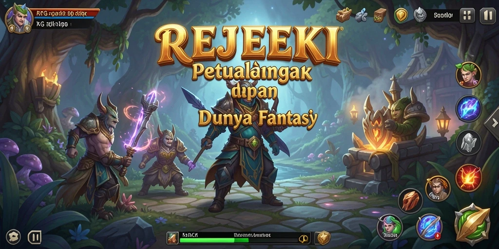Tampilan antarmuka permainan RPG yang menarik dan interaktif.