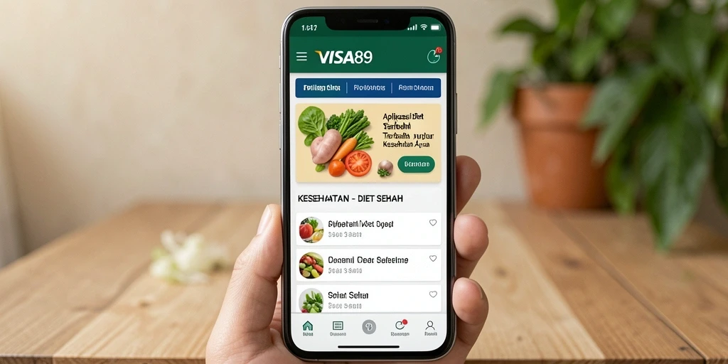 Tampilan antarmuka utama aplikasi VISA89 yang menarik dan mudah digunakan.